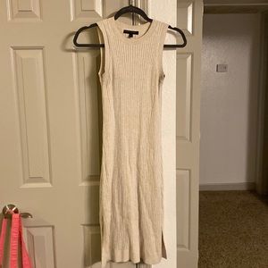 Banana Republic S/P cream sleeveless sweater dress